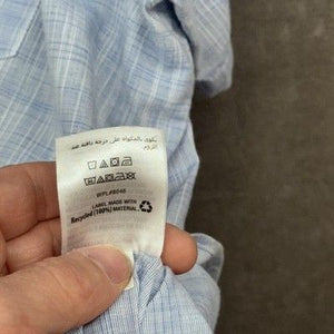 Alfani Shirt Mens XL Blue Short Sleeve Button Up Casual Pocket Plaid Lightweight 5