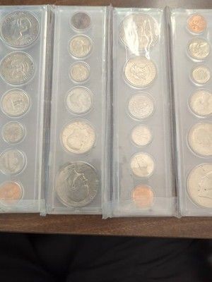 (6) x 6-Coin Sets | 2/Yr | 1971, 1972, 1974 Mint Sets in a Whitman Holders 4