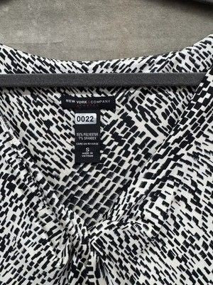 New York & Company Dress Womens Small Sleeveless Stretch Knit Abstract Pattern 2