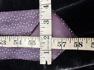 Vintage Bera Pulitzer Tie Mens Silk Made USA Geometric Belt Buckle Pattern 90s 3