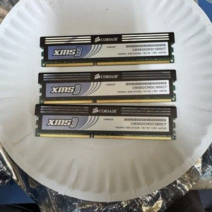 Corsair XMS3 6GB (3x2GB) DDR3 1600MHz Desktop RAM TR3X6G1600C8 Triple Kit 2