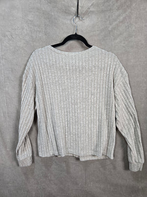 Ted Baker Women's Light Gray V-Neck Long Sleeve Cardigan Size M Pre-Owned 4