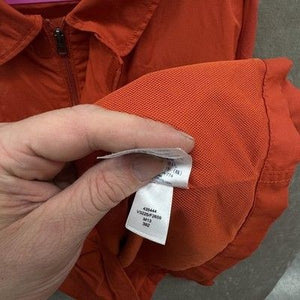 Lands End Mens Large Orange Nylon Field Utility Jacket Mesh Lining Pre-Owned Exc 4