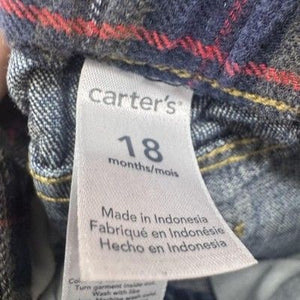 Carter's Baby Jeans Pants 18 Months Blue Denim Elastic Waist Pre-Owned Good 3