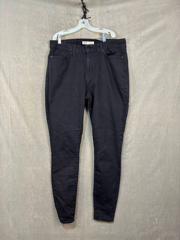 Levi's Signature Mid-Rise Skinny Black Jeans Size 18 Good Used Condition