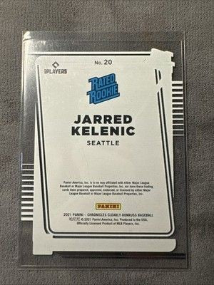 2021 Panini Donruss Clearly-Rated Rookie-Jarred Kelenic #20-Seattle- (RC) MLB 2