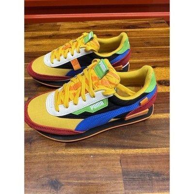 Puma Kids Preschool Future Rider Candy Bar Orange Red Blue Size 6C Pre-Owned Exc