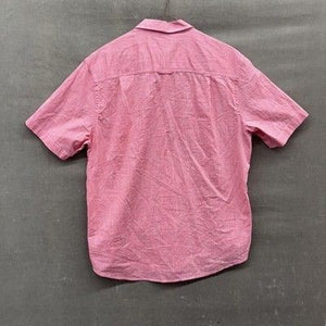 Club Room Shirt Mens Large Pink Short Sleeve Button Up Pocket Casual Summer Cool 4
