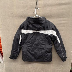Columbia Jacket Womens Large Black White Hooded Full Zip Outdoors Winter Coat 3