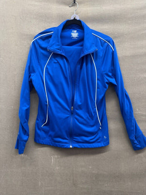 DANSKIN NOW FITTED BLUE/WHITE TRIM JACKET SZ XL 16-18 #8774 & PANTS SZ SM 4-6 2