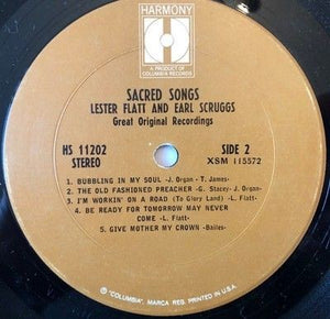 Lester Flatt And Earl Scruggs Sacred Songs Vinyl LP Record Used 3