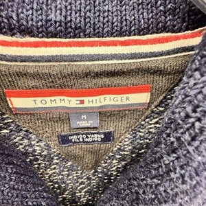Tommy Hilfiger Sweater Mens Medium Blue Shawl Collar Cardigan Button Front Knit 3