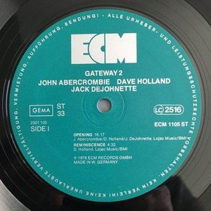 John Abercrombie Dave Holland Jack DeJohnette Gateway 2 Vinyl LP Record Used Jaz 3