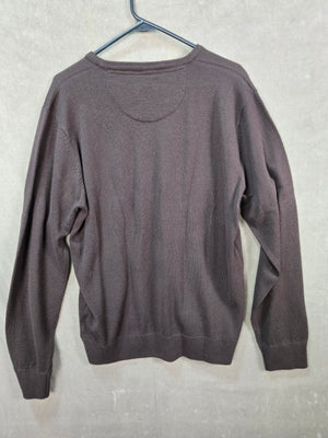 Brave Soul Mens Brown V Neck Knit Pullover Sweater Jumper Size XL 4