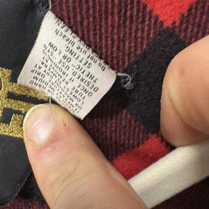 King Louie Vintage Mens Jacket Large Black Red Buffalo Plaid Lined Pre-Owned 3