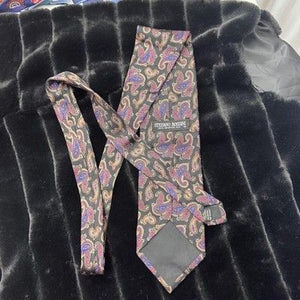 Stefano Rossini Silk Paisley Pattern Multicolor Classic Necktie Pre-Owned Good 5