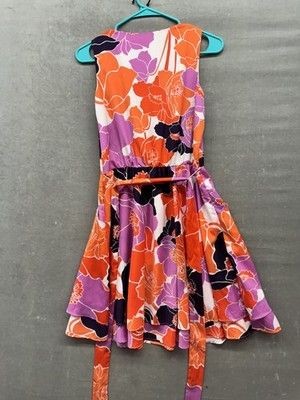 Banana Republic Dress Womens 4 Floral Sleeveless V Neck Pockets Summer Casual Pr 3