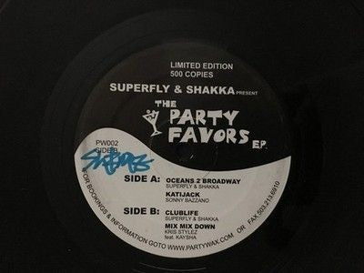 Superfly & Shakka The Party Favors EP 12" Vinyl Record