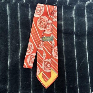 Vintage Villa Di Oro Tie Mens Neckwear Made Italy Floral Stripe 70s Retro 2