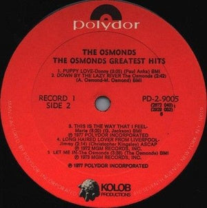 The Osmonds Greatest Hits Vinyl LP Record Used 5