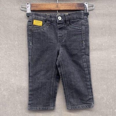 Rocawear Baby Jeans 18M Boys Black Denim Pants Stretch Yellow Stitch Classic