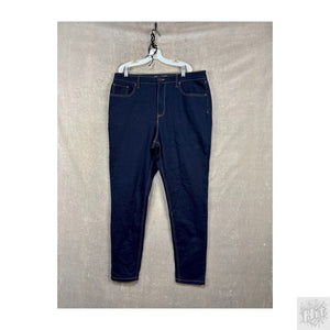No Boundaries Jeans High Rise Skinny Blue Dark Wash Size 17 Pre-Owned Stretch 1