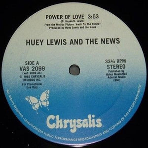 Huey Lewis And The News Power Of Love 12" Vinyl Record 2