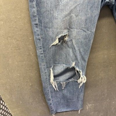Dear John Jeans Mens 32 Distressed Blue Ripped Grunge Denim Straight Leg 32x28 P