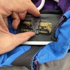 Empyre Jacket Mens Medium Blue Green Hooded Fleece Lined Colorblock Snowboard 2