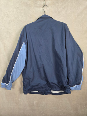 Reebok Men's Navy Blue Colorblock Zip Windbreaker Jacket Size XL 3
