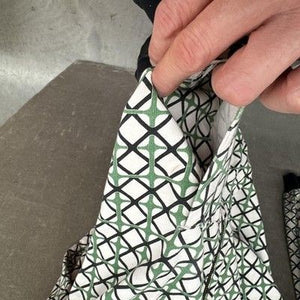 Hoodie Mens Medium Full Zip White Green Black Geometric Print Made in USA Retro 5
