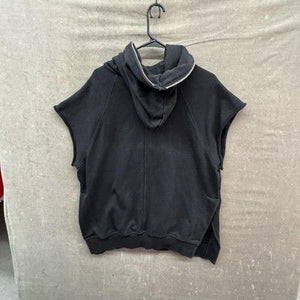Fear of God Hoodie Mens Large Black Third Collection Sleeveless Half Zip Pocket 4