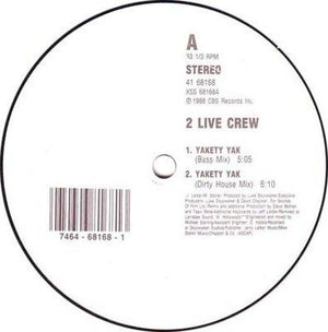 2 Live Crew Yakety Yak 12 Inch Vinyl Record Used Hip Hop 2