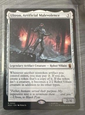MTG 1x Ultron, Artificial Malevolence - NM Marvel Super Heroes Mythic Rare x1 3