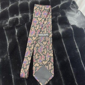 Stefano Rossini Silk Paisley Pattern Multicolor Classic Necktie Pre-Owned Good 2