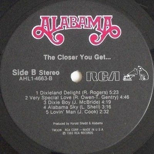 Alabama Vinyl LP Record The Closer You Get Used Country Music 4