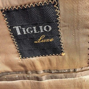 Tiglio Sport Coat Mens Houndstooth Super 150s Wool Elbow Patches Pre-Owned Excel 5