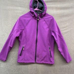 Natural Reflections Jacket Womens Medium Softshell Hooded Fleece Lined Purple 3