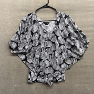 Adele & May Batwing Top Womens Small Abstract Print Dolman Sleeve Blouse Shirt 1