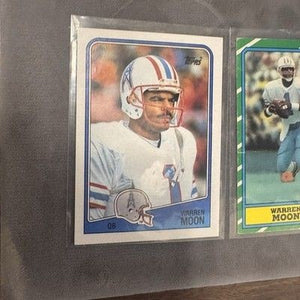 Warren Moon 1985 RC, 1986, 1988, # 251, 350, 103 Houston Oilers HOF Triplet 2