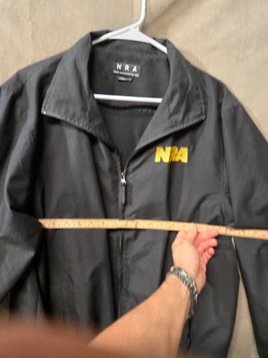 NRA Black Zipper Long Sleeve Collared Fall Winter Windbreaker Eagle 5
