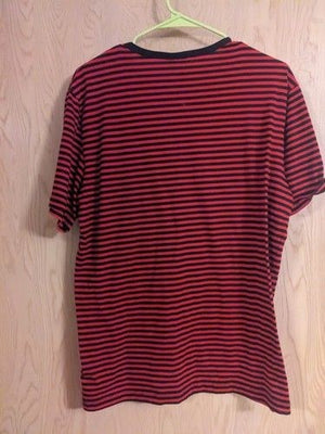 Forever 21 x Disney Mens Medium Black & Red Striped Mickey Short Sleeve T-Shirt 3
