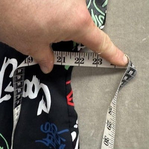 Jon & Anna Shirt Mens Large Black Graffiti Print Button Up Pre-Owned Excellent 4