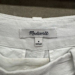 Madewell Womens Linen Wide Leg Crop Pants Size 8 Pre-Owned Good Condition 5