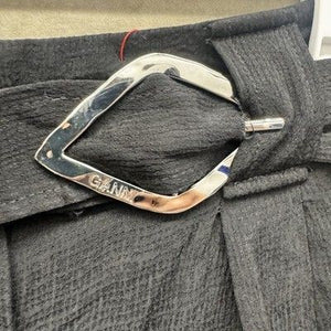 GANNI Pants Mens 34 Wide Leg Belted Textured Dress Trousers Responsible New 4