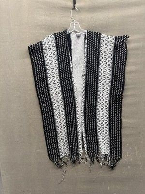 Highness Poncho Vest One Size Boho Fringe Open Front Southwestern Festiva 2