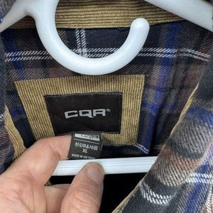CQR Flannel Shirt Mens XL Plaid Button Up Long Sleeve Outdoor Workwear 3