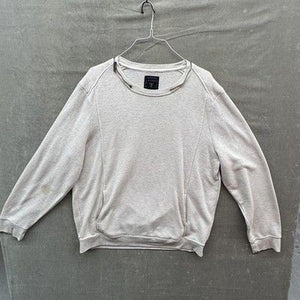 Guess Sweatshirt Mens XXL Beige Crewneck Raglan Pullover Stitch Detail Pre-Owned 5