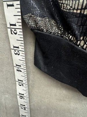 Camo Cropped Jogger Pants Womens Medium Black Silver Camouflage Metallic Stretch 3