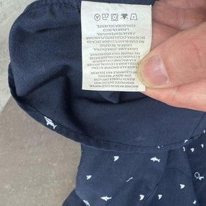 Molokai Surf Co Shirt Mens XL Navy Blue Shark Print Button Up Casual Summer Top 4